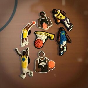 NBA Labron Kobe & More Basketball Croc Shoe Charms Set of 7 A33